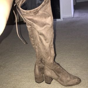 Knee high heel boots